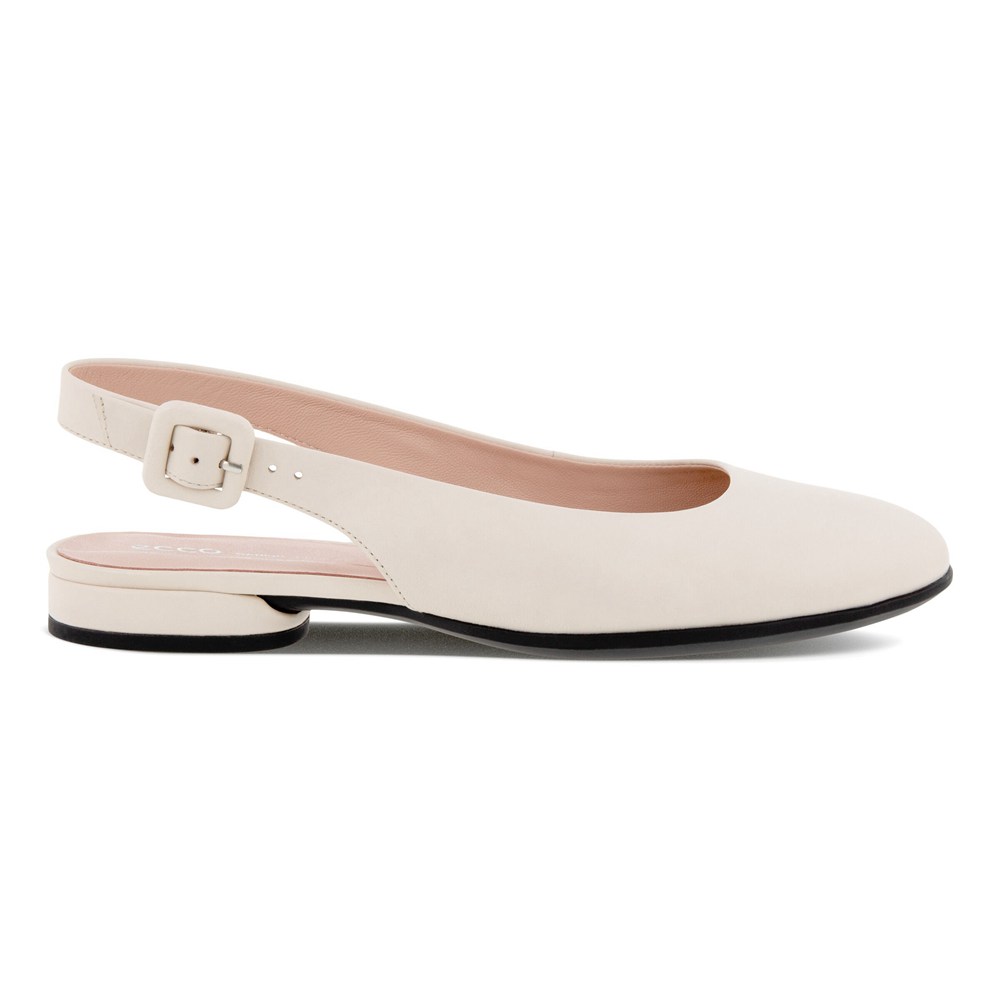 Zapatos De Vestir Mujer - ECCO Anine Sling-Back Flats - Beige - QDT710935